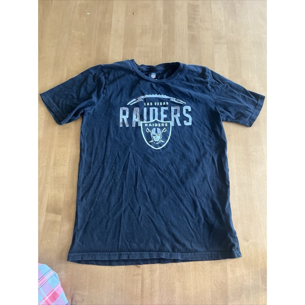 NFL Football Las Vegas Raiders Logo T-Shirt Youth Sz Large 14-16 Black